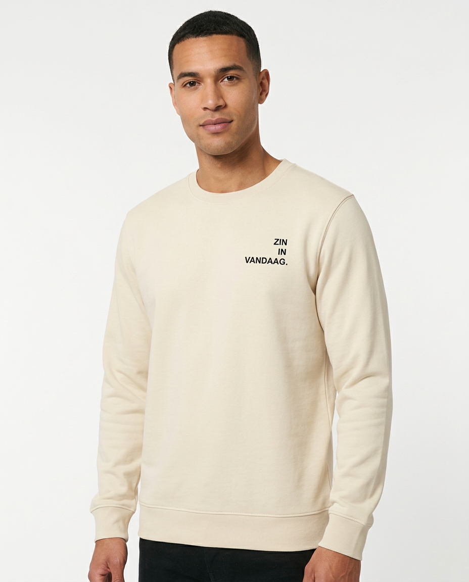 Sweater - Zin in vandaag - Beige - Unisex