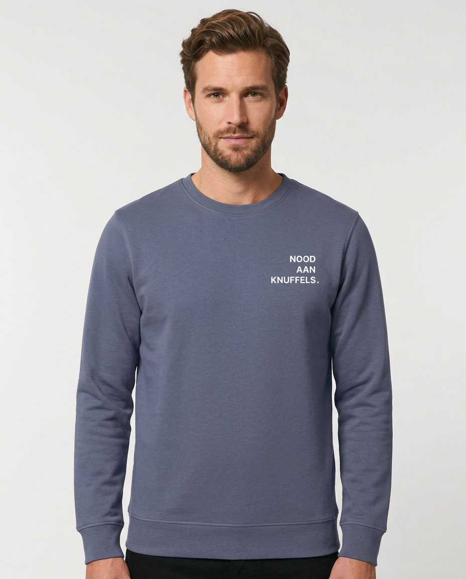 Sweater - Nood aan knuffels - Blauwgrijs - Unisex
