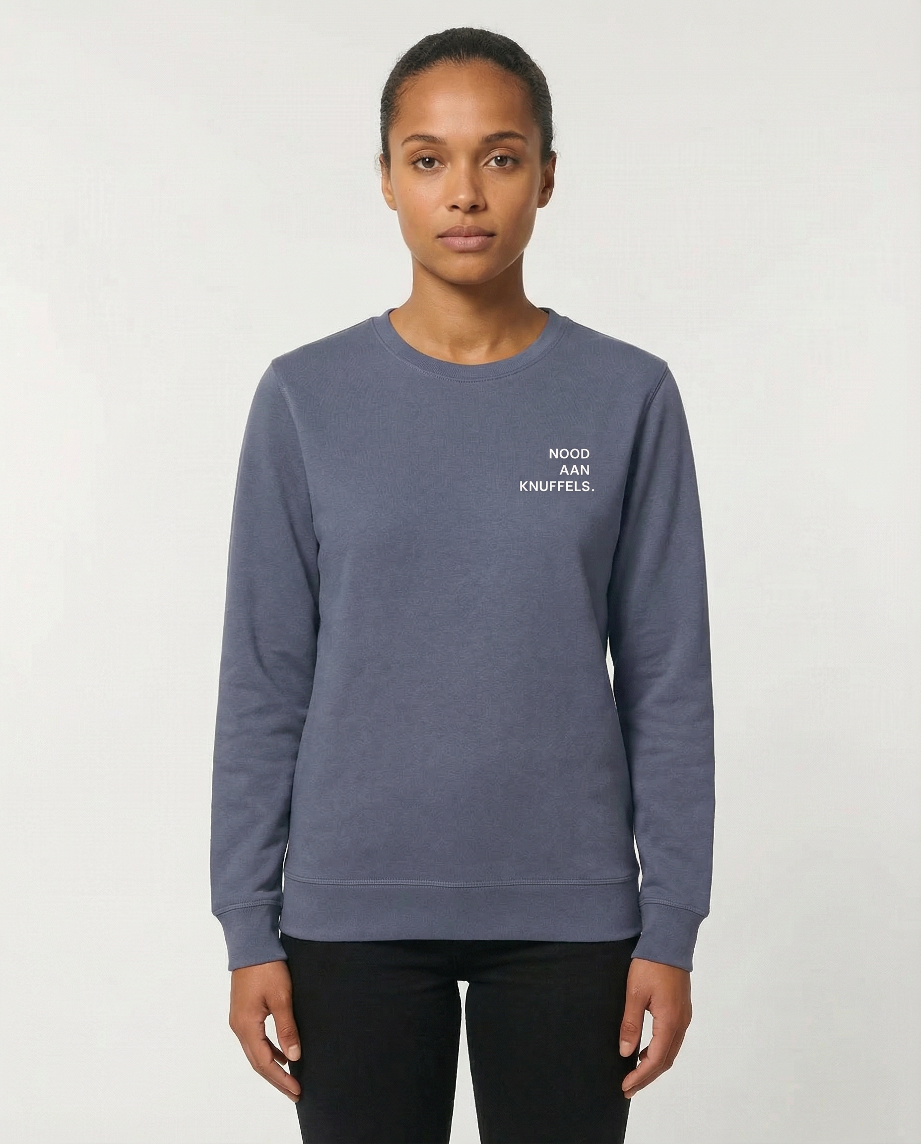 Sweater - Nood aan knuffels - Blauwgrijs - Unisex